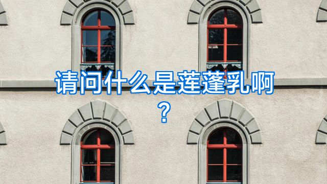 请问什么是莲蓬乳啊?
