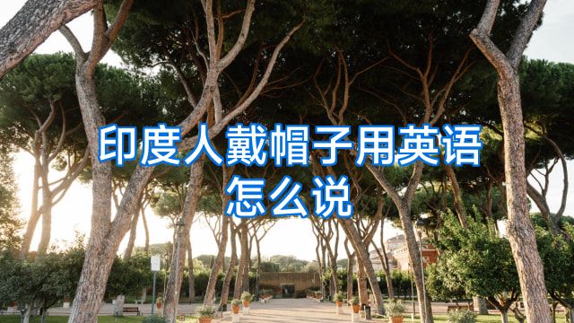 印度人戴帽子用英语怎么说
