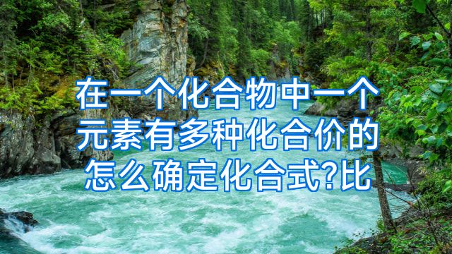 在一个化合物中一个元素有多种化合价的怎么确定化合式?比