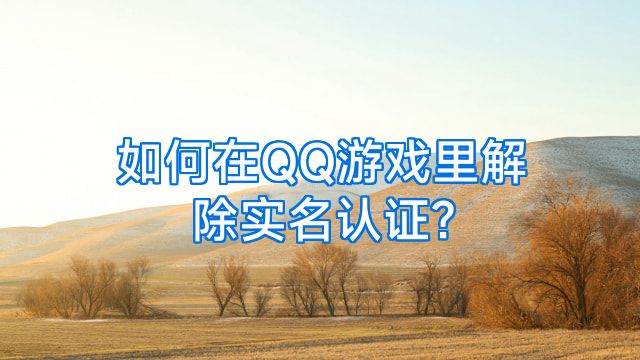 如何在QQ游戏里解除实名认证?