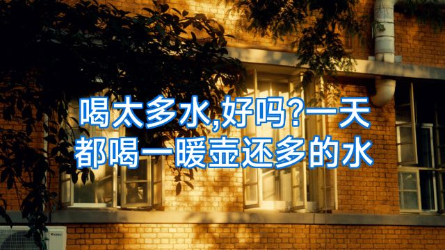 喝太多水,好吗?一天都喝一暖壶还多的水