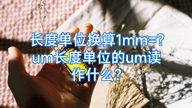 长度单位换算1mm=?um长度单位的um读作什么?