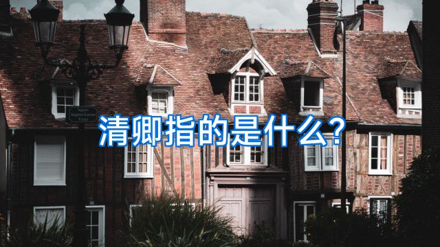 清卿指的是什么?