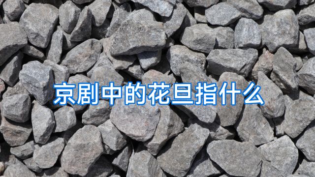 京剧中的花旦指什么