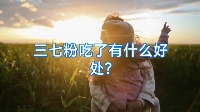 三七粉吃了有什么好处?