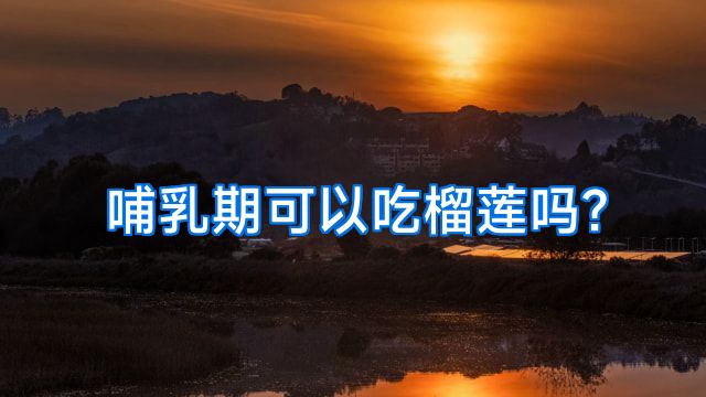哺乳期可以吃榴莲吗?
