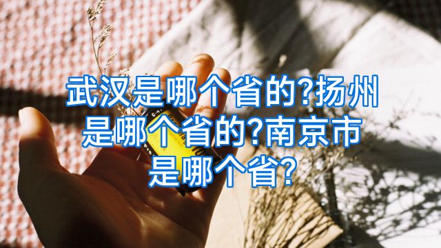 武汉是哪个省的?扬州是哪个省的?南京市是哪个省?