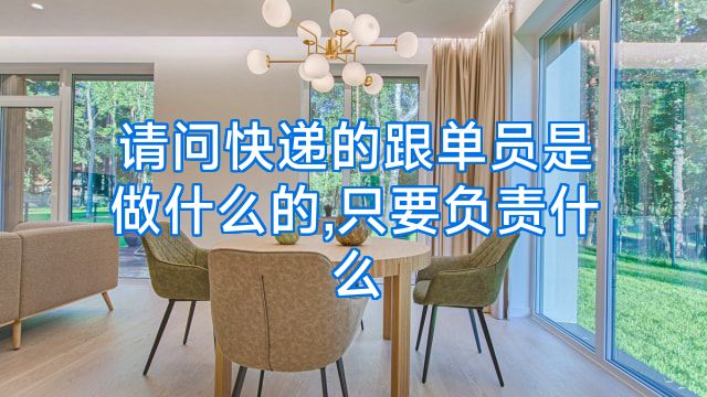 请问快递的跟单员是做什么的,只要负责什么
