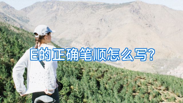 E的正确笔顺怎么写?