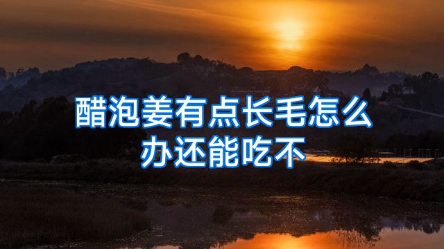醋泡姜有点长毛怎么办还能吃不