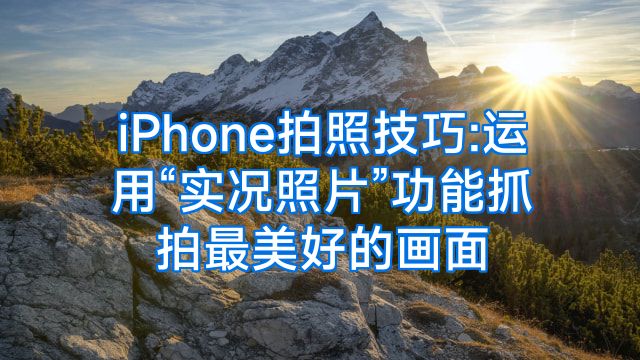 iPhone拍照技巧:运用“实况照片”功能抓拍最美好的画面