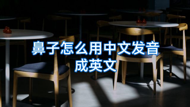 鼻子怎么用中文发音成英文