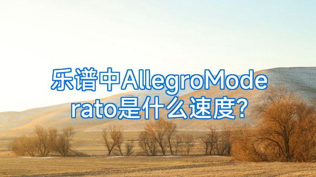 乐谱中AllegroModerato是什么速度?