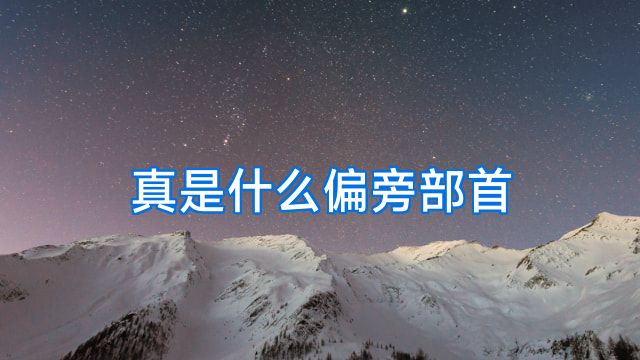 真是什么偏旁部首