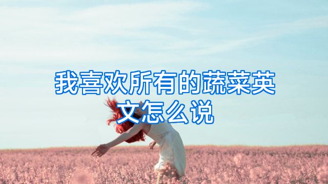 我喜欢所有的蔬菜英文怎么说