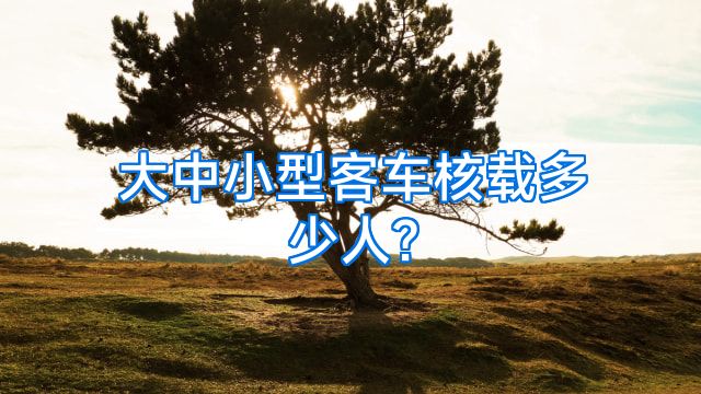 大中小型客车核载多少人?