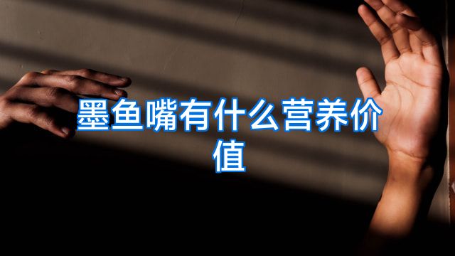 墨鱼嘴有什么营养价值