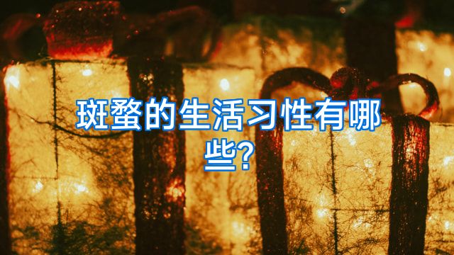 斑蝥的生活习性有哪些?