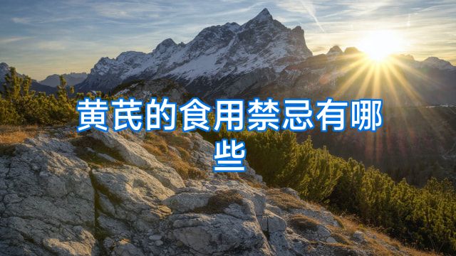 黄芪的食用禁忌有哪些