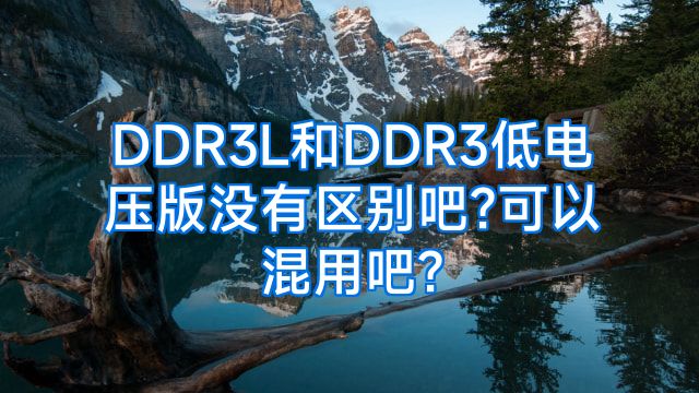 DDR3L和DDR3低电压版没有区别吧?可以混用吧?
