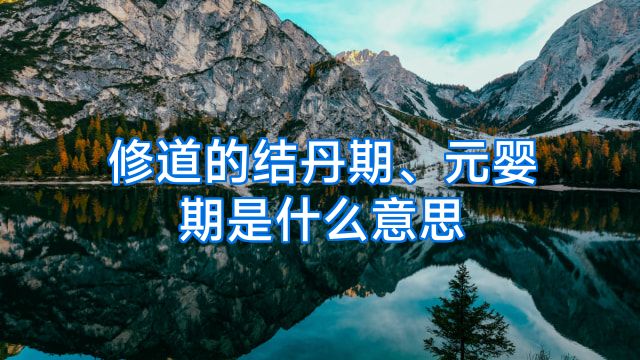 修道的结丹期、元婴期是什么意思