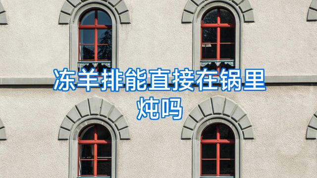 冻羊排能直接在锅里炖吗