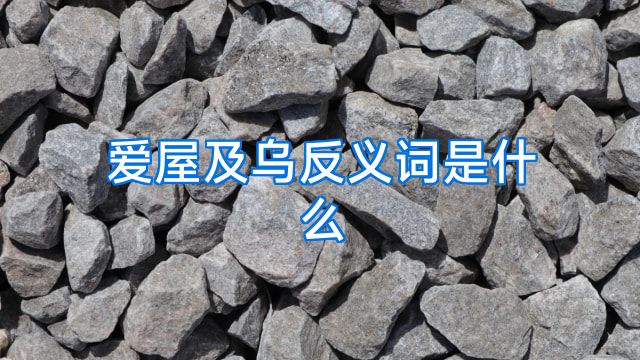 爱屋及乌反义词是什么