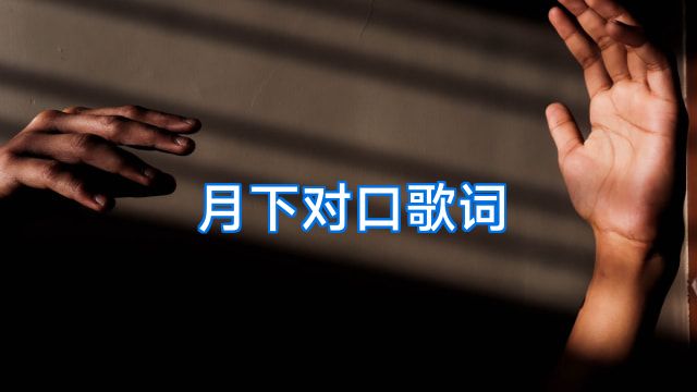 月下对口歌词