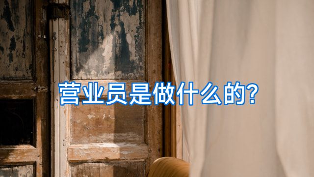 营业员是做什么的?