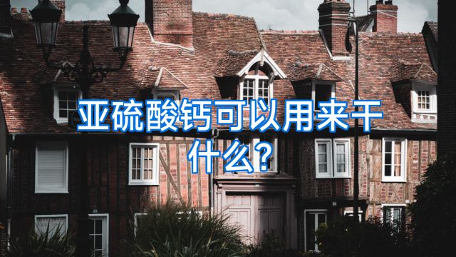 亚硫酸钙可以用来干什么?