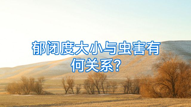 郁闭度大小与虫害有何关系?