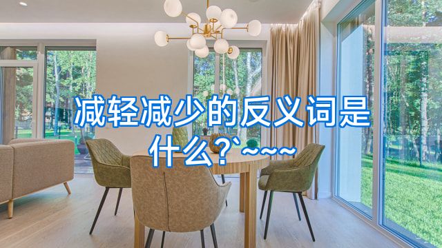减轻减少的反义词是什么?`~~~