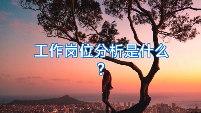 工作岗位分析是什么?