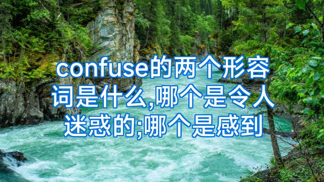 confuse的两个形容词是什么,哪个是令人迷惑的;哪个是感到