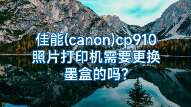 佳能(canon)cp910照片打印机需要更换墨盒的吗?