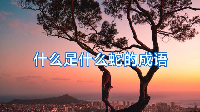 什么足什么蛇的成语