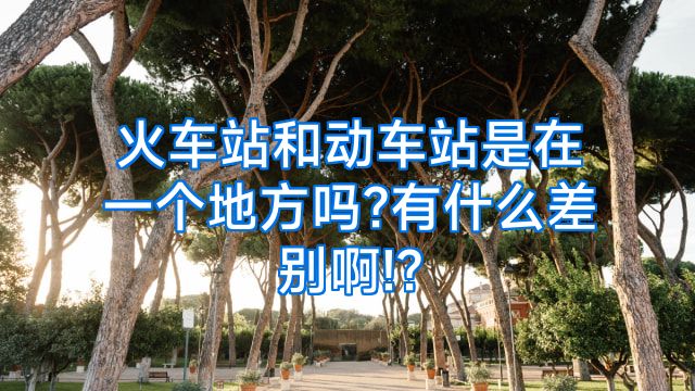 火车站和动车站是在一个地方吗?有什么差别啊!?