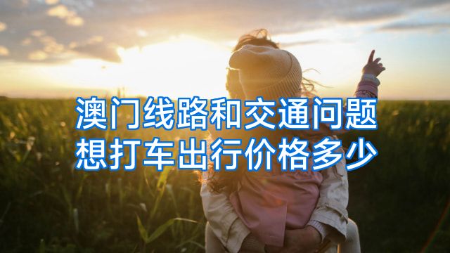 澳门线路和交通问题想打车出行价格多少