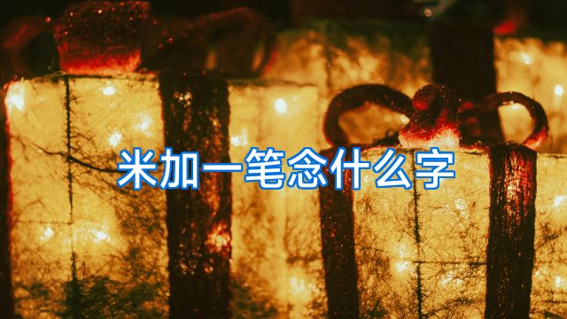 米加一笔念什么字