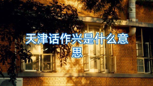 天津话作兴是什么意思