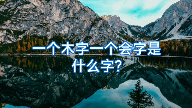 一个木字一个会字是什么字?
