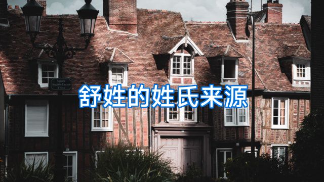 舒姓的姓氏来源