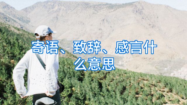 寄语、致辞、感言什么意思