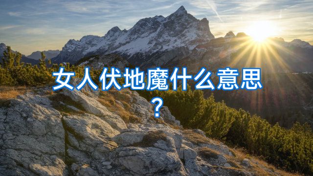 女人伏地魔什么意思?