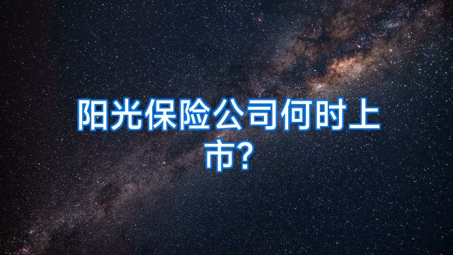 阳光保险公司何时上市?