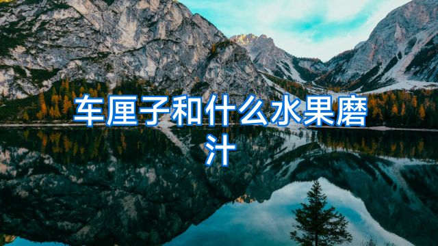 车厘子和什么水果磨汁