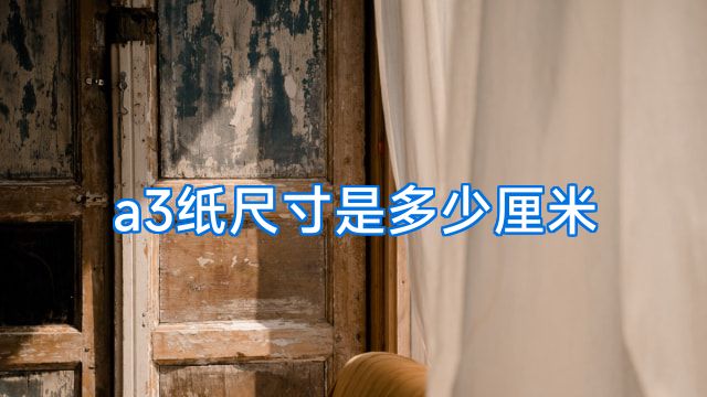 a3纸尺寸是多少厘米