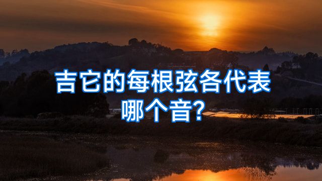 吉它的每根弦各代表哪个音?