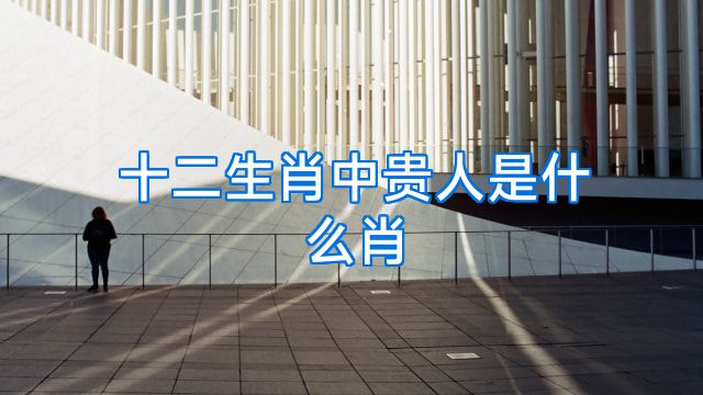 十二生肖中贵人是什么肖