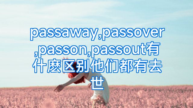 passaway,passover,passon,passout有什麽区别他们都有去世